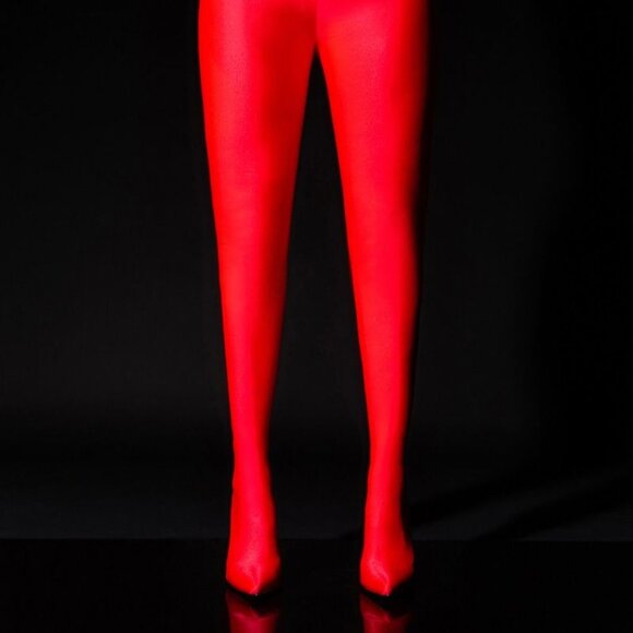 AZALEA WANG " STAY SEXY " STILETTO BOOT PANT IN RED STRETCH ( BRAND NEW !) - Picture 2 of 10